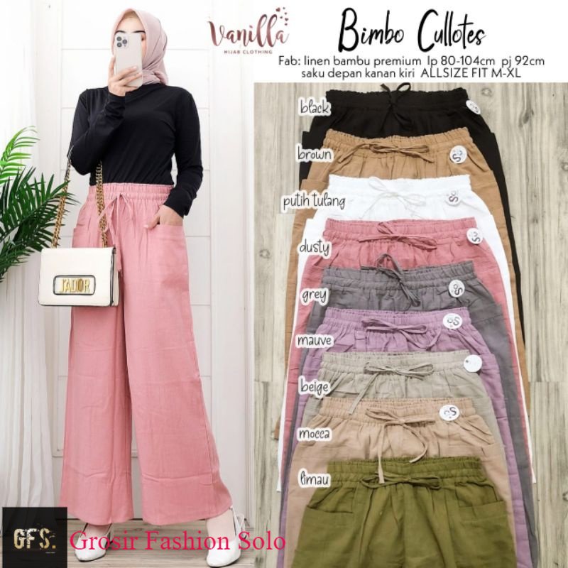 Bimbo Cullotes | Celana Kulot Crinkle by vanilla