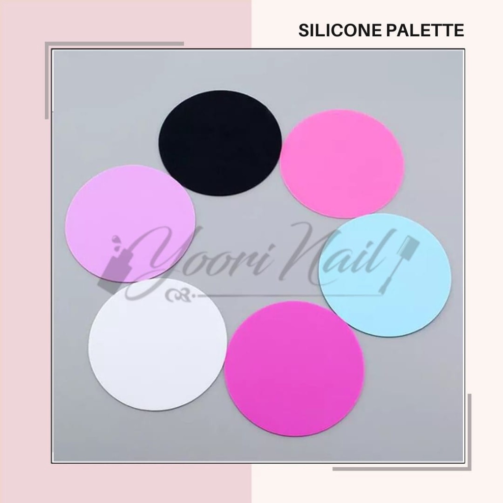 Silicone palette gel nail art paint mixing palette silicon palet