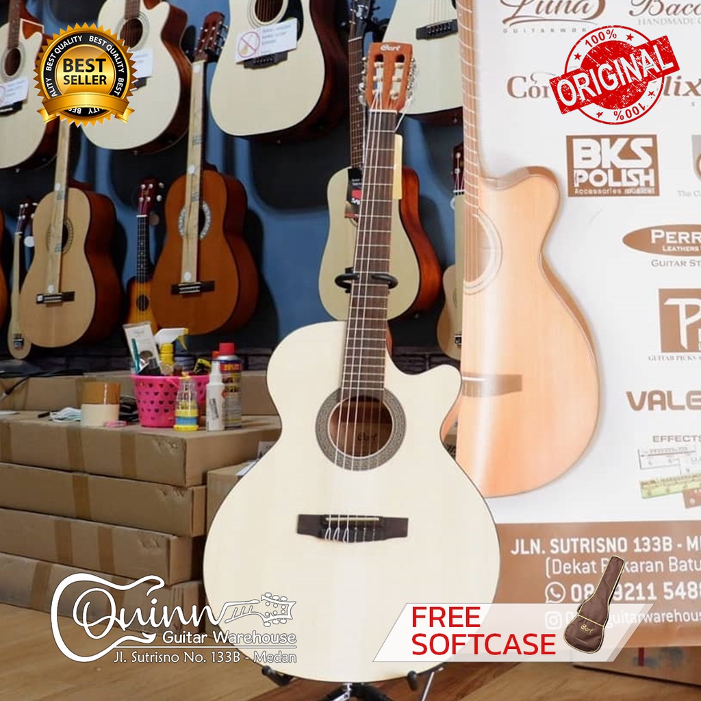 Gitar Klasik nylon CORT CEC1 Original elektrik softcase termurah