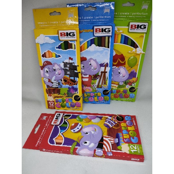 

pensil warna [ 12 warna ] BIG panjang / pensil warna BIG pendek / colour pencil