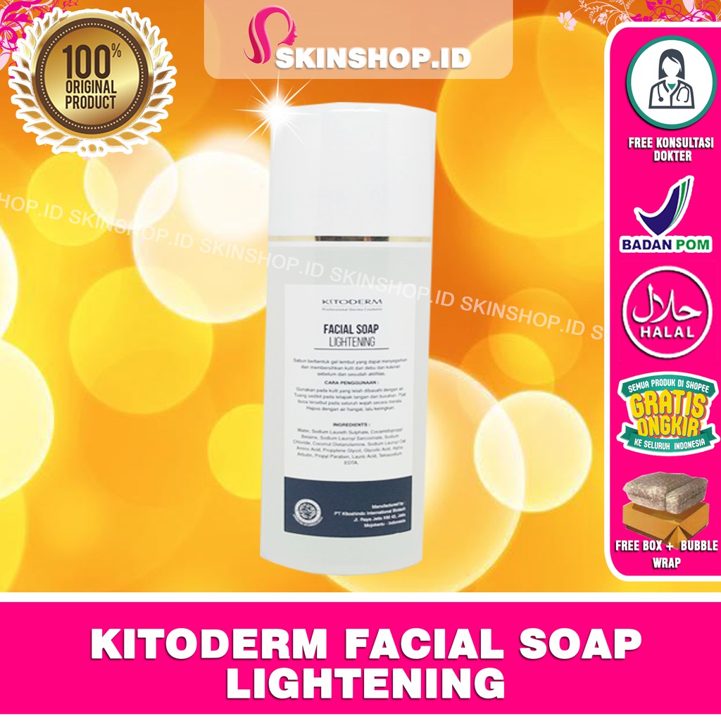 Kitoderm Facial Soap Lightening 100ml Original  / Sabun Wajah BPOM Aman KT0501102