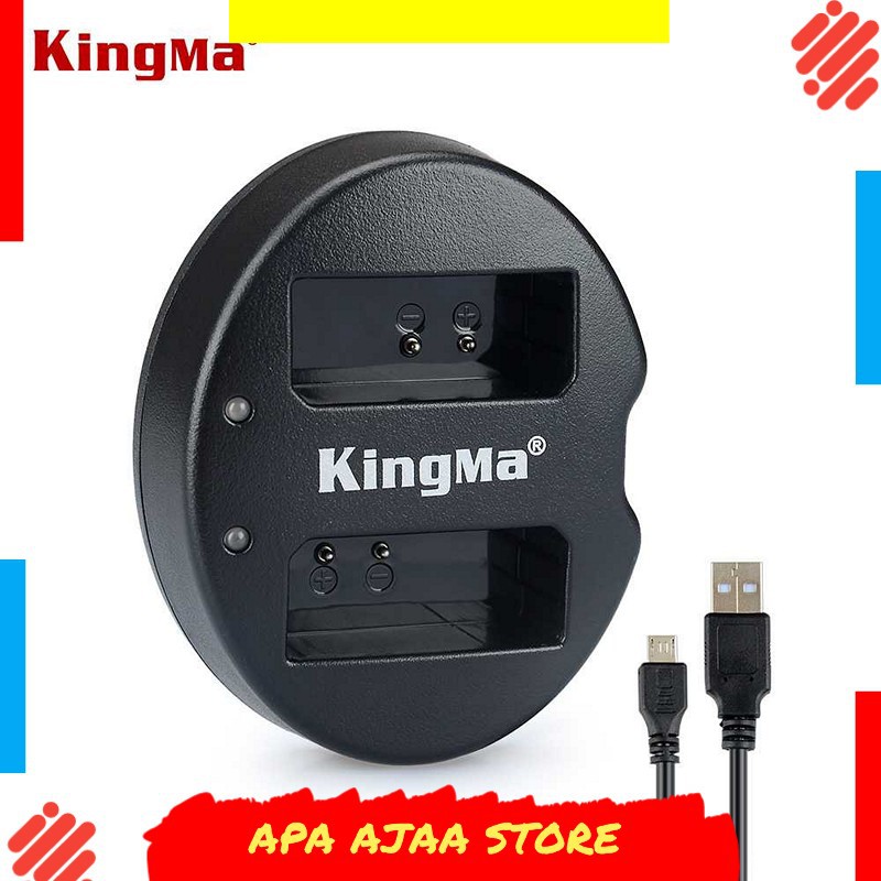 Terbaru ! Kingma Charger Baterai 2 Slot Canon 1100D 1200D - LP-E10