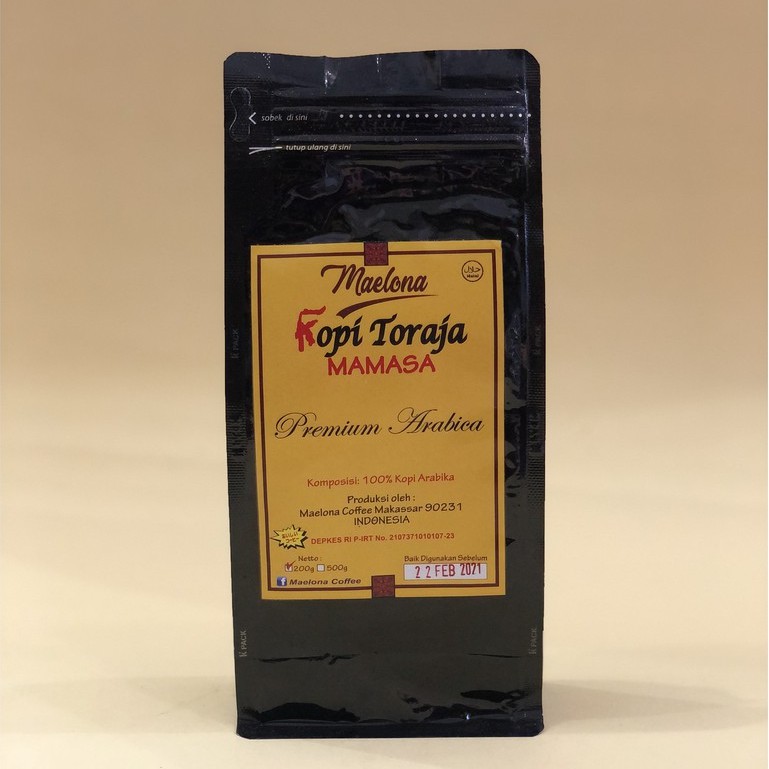 

KOPI MAELONA - KOPI TORAJA MAMASA PREMIUM ARABICA 200gr