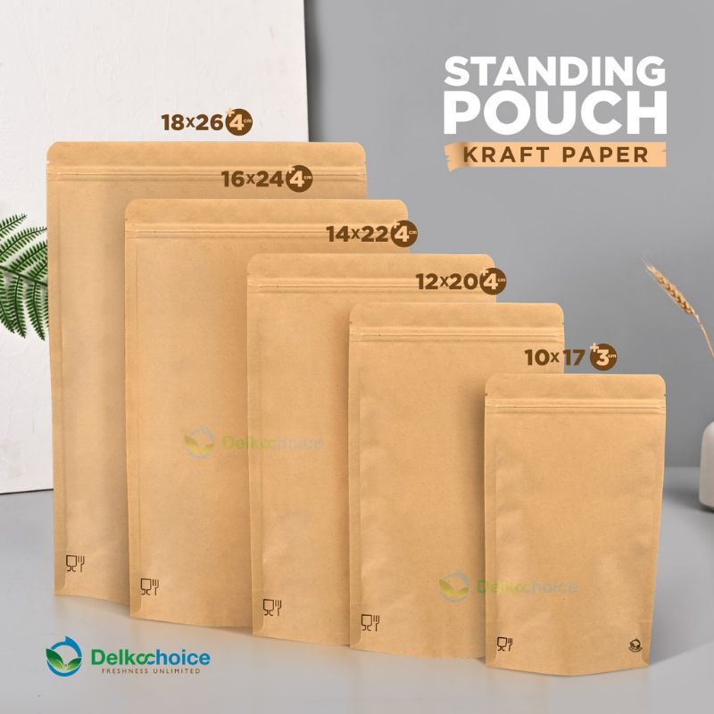 Standing Pouch Kraft Non Window Plastik Kemasan