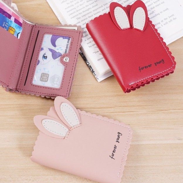 Medan Termurah KD53 Korean style import Dompet wanita trendy rabit lucu