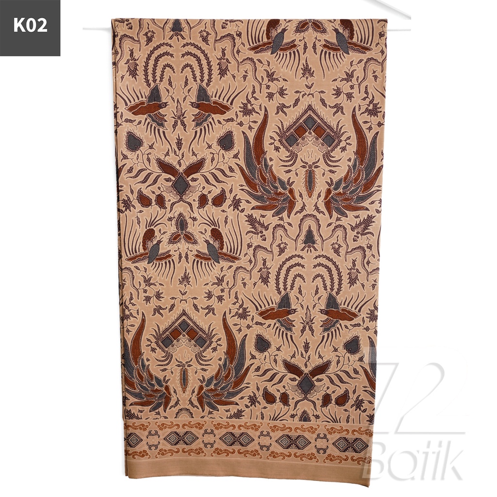 BAHAN BATIK PREMIUM Katun Motif Sayap Warna Cream 722128 Cap 72 Jarik Jarit Samping Kebat Panjang Batik Katun Modern Premium Bahan Seragam Batik Pernikahan Kantor Keluarga Murah Kamen Jadi Batik Bali Lembaran