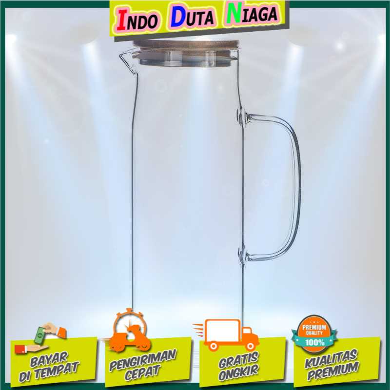 IDN TOOLS - ATUCOHO Teko Pitcher Teh Kopi Jus Borosilicate Glass 1.5L - YS-6337