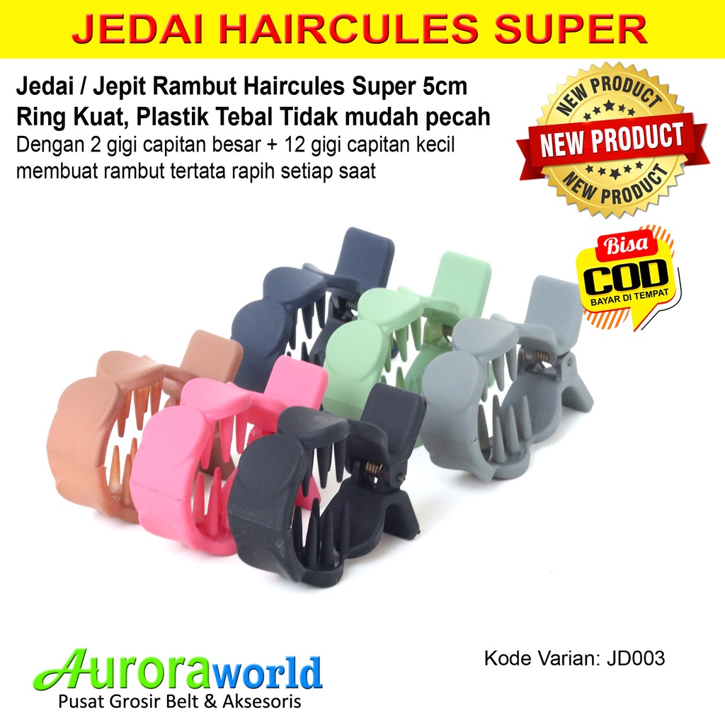 Jedai Haircules Jepit Rambut Haircules Super 6cm Bahan Tebal dan Kuat