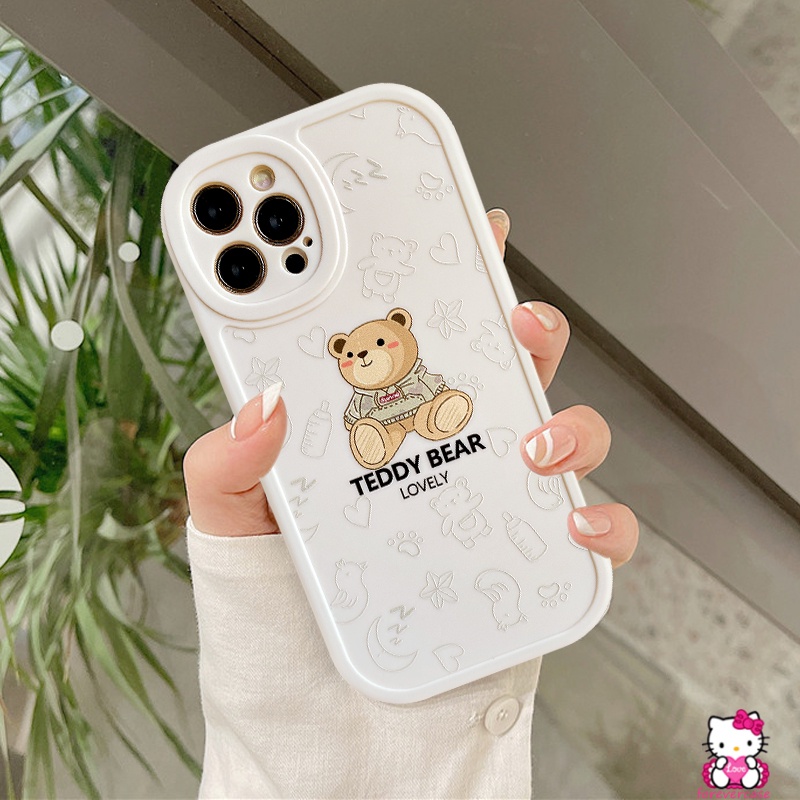 Soft Case Bahan TPU Motif Teddy Bear Untuk OPPO A96 A76 A12 A52 A55 A15s A1K A16K A16 A15 A95 A31 A54 Reno 7Z 5 7 6 4F A9 A5 2020 A733 A3 A52 A7S A16