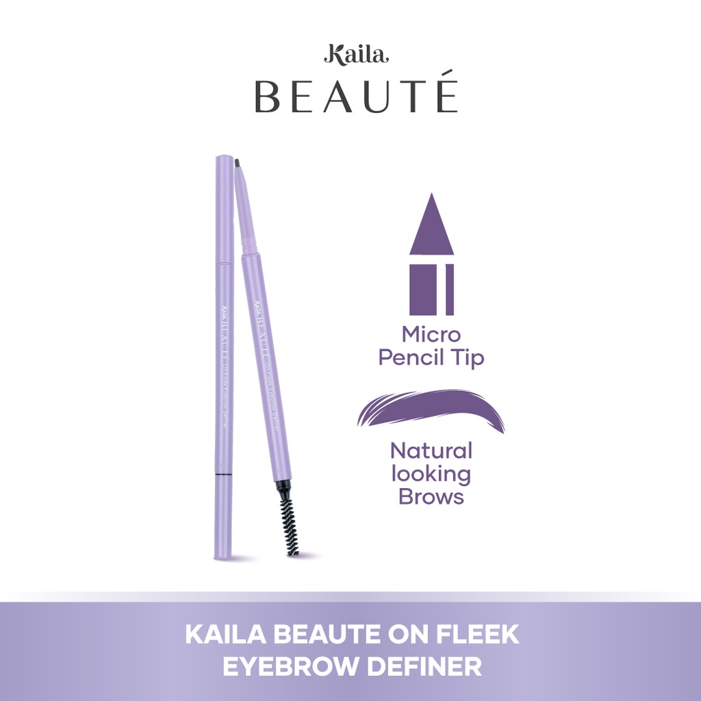 ⭐BAGUS⭐ KAILA BEAUTE On Fleek Eyebrow Definer | Ash Grey Smoothie Brown | Eyebrow