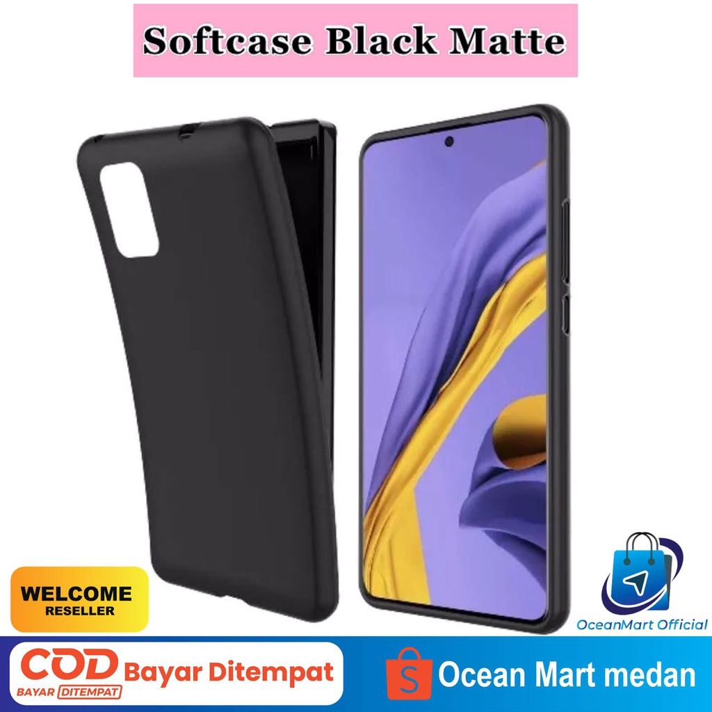 Soft Case Jedel Black Matte Samsung A10 A11 A20s A21s A31 A51 A71 A70 A50s A30s A01 Core Silicone Slim Back Cover OCEANMART Ocean Mart