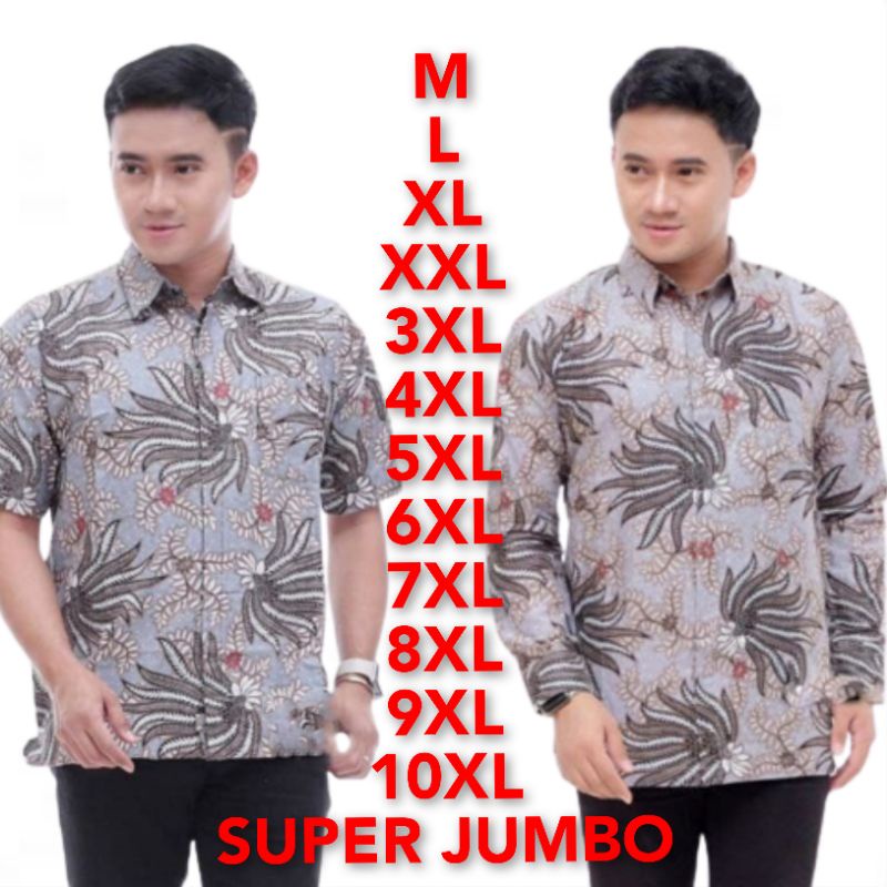 kemeja batik jumbo over size M L XL XXL 10L