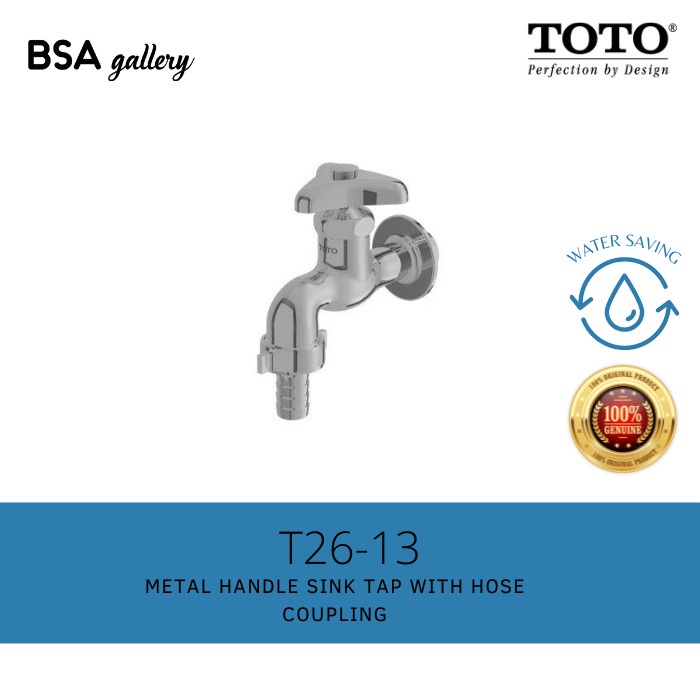 KERAN TEMBOK TOTO T26-13 / KRAN AIR TOTO DENGAN SAMBUNGAN SELANG