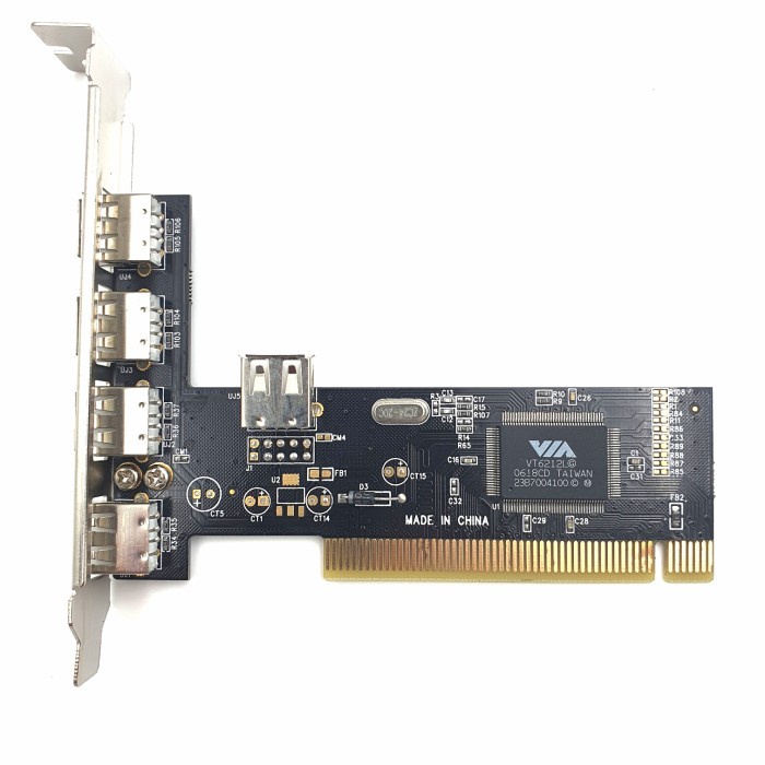 PCI card usb 2.0 4+1 slot extender hub port tambahan kartu extension
