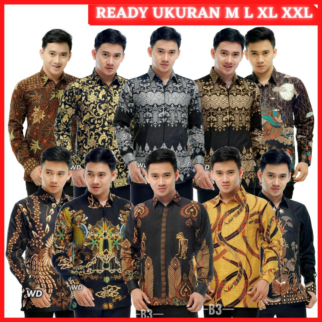 Jual Kemeja Batik Lengan Panjang Motif Modern Best Seller Original Gen ...