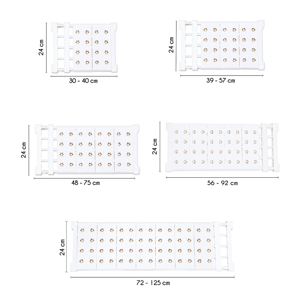 HOVELSHOP Sekat Lemari Pakaian Fleksibel Rak Tambahan Lemari Portable