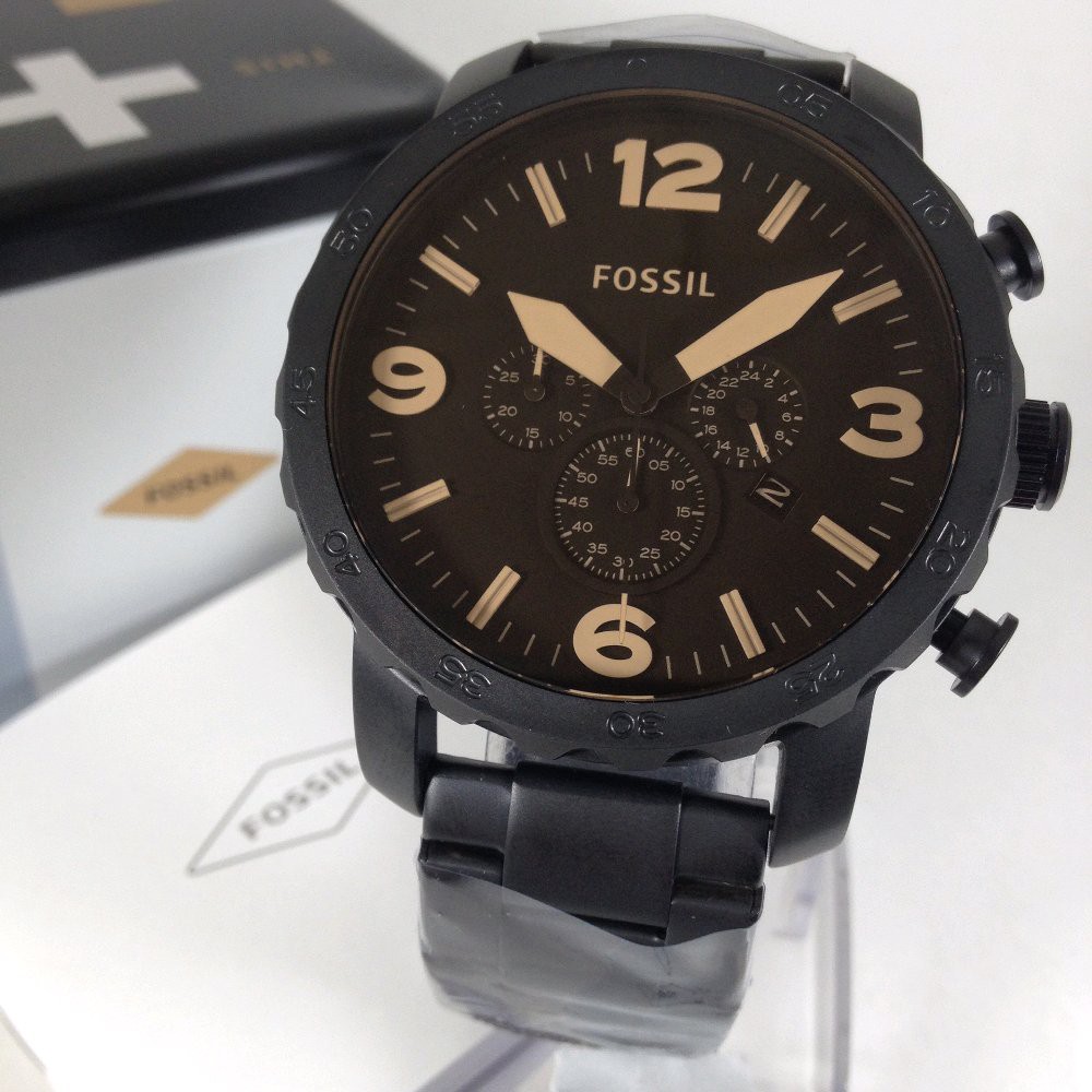 Jam Tangan Pria F055il Black JR 1356 50mm Original