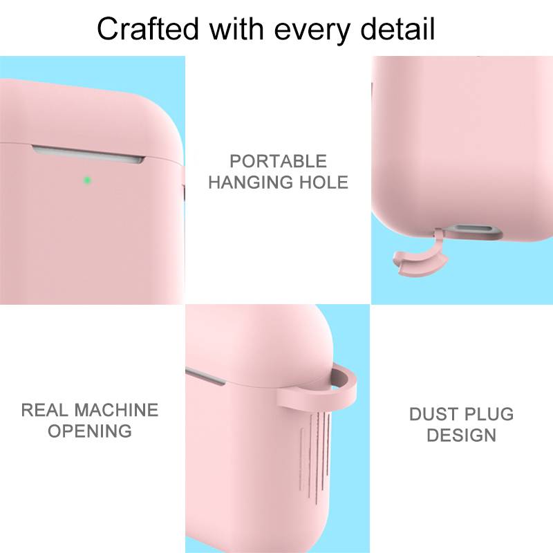 Casing Pelindung Bahan Silikon Untuk Apple Airpods 1 / 2 / 1