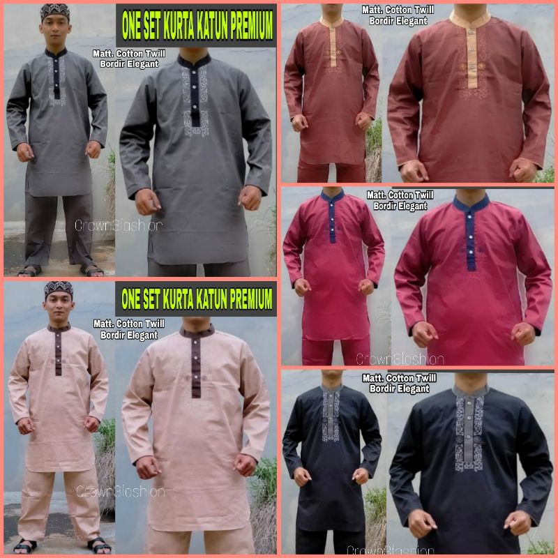 NEW STELAN MUSLIM PRIA KATUN PREMIUM / SETELAN KOKO KURTA PAKISTAN TERBARU *COD√