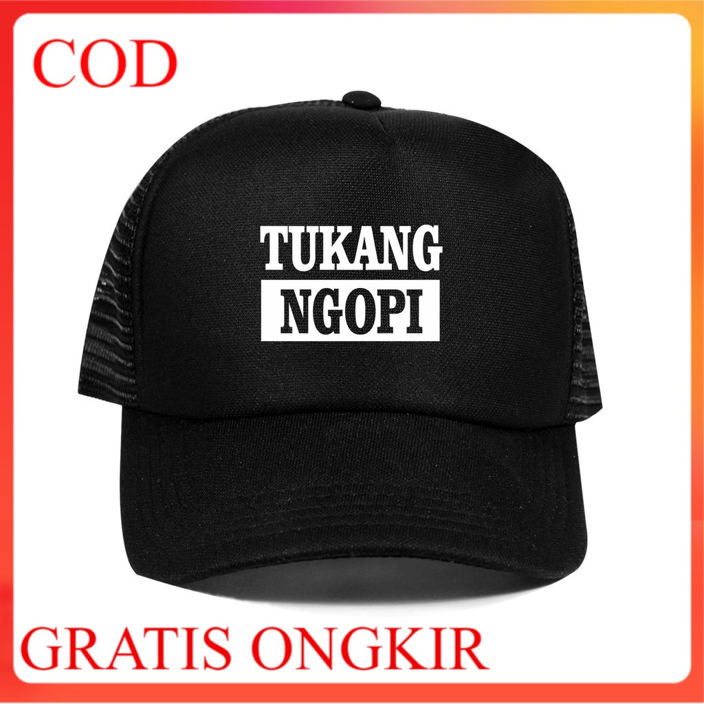 TOPI TUKANG NGOPI CANDU PECANDU KECANDUAN TM Topi Tukang Ngopi Hitam