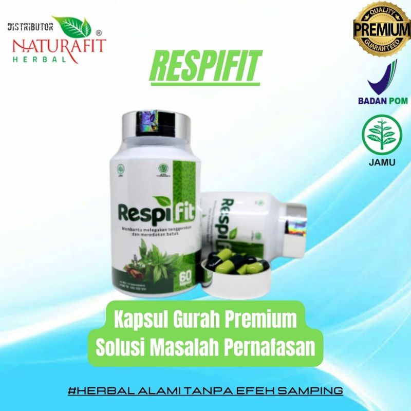 RESPIFIT Gurah Premium dari Naturafit obat Sinusitis, Asma, TBC, Bronkitis, paru-paru basah, batuk m