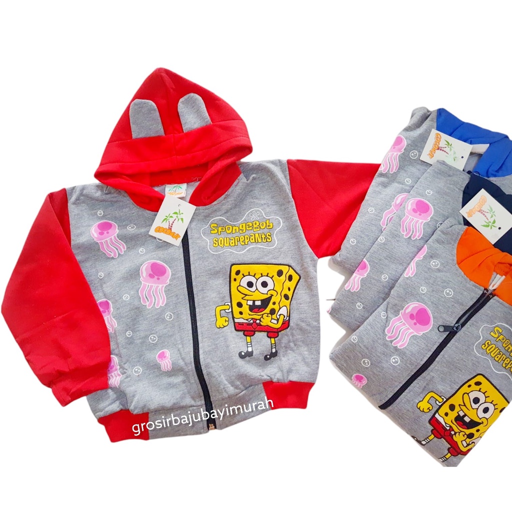 jaket anak 2 th coconut SPONGEBOB