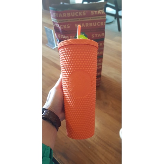 Starbucks Studded Matte Orange Tumbler