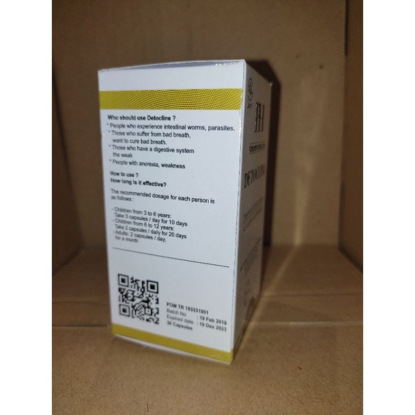 Detocline Asli Original Obat Penghilang Parasit dan Bau Mulut Herbal Resmi BPOM.