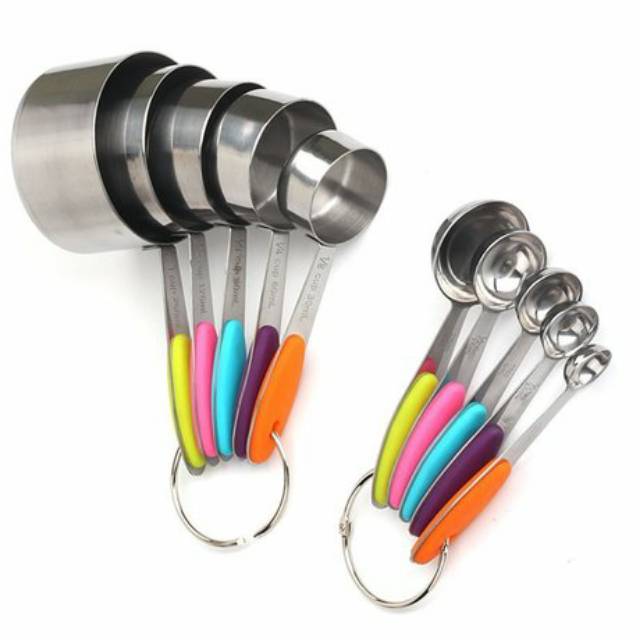 Stainless measuring cups and spoons set 10s / sendok takar