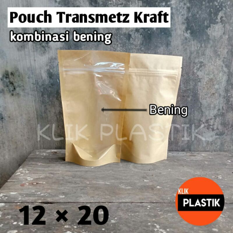 STAND POUCH KRAFT BENING KOMBINASI KEMASAN KOPI SNACK GULA GUSSET