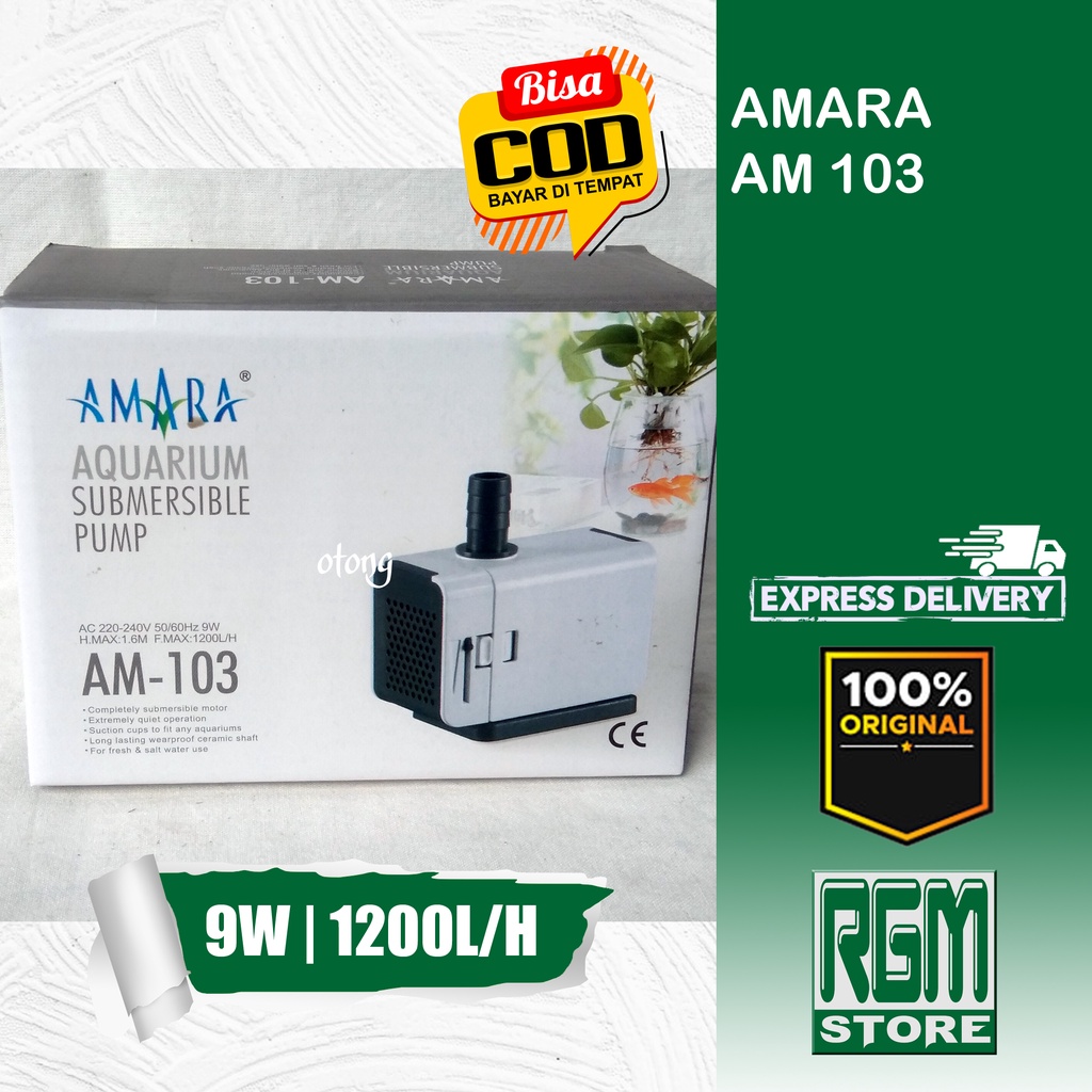 Amara AM 103 AM103 Mesin Pompa Power Head filter aquarium kolam ikan