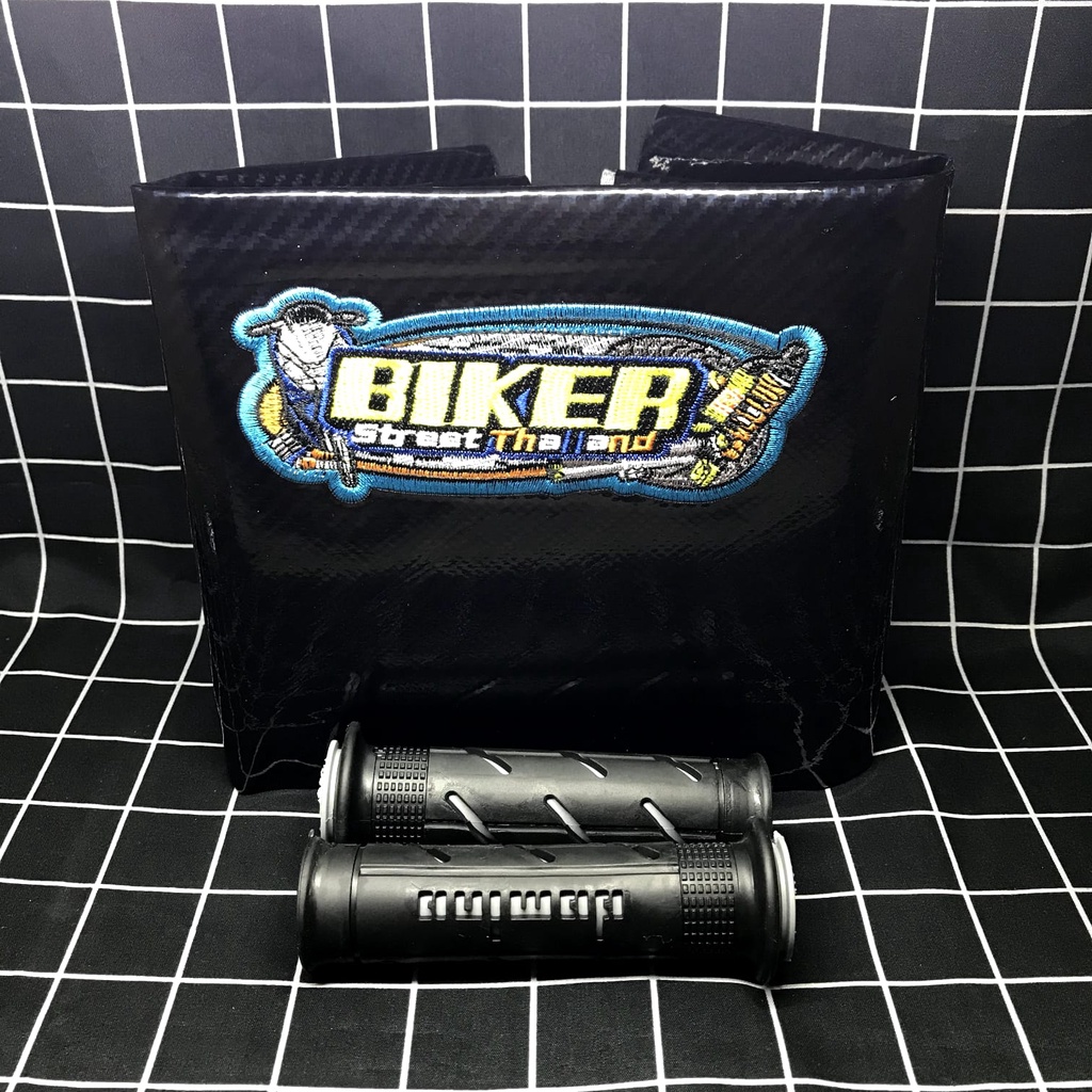 Discount Paket Sarung Jok Karbon Biker Plus Handgrip Domino Sisik Italy / Kulit Jok Carbon Biker