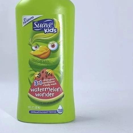➴ Suave Kids Watermelon Wonder 3in1 Shampoo+Conditioner+Body Wash (532ml ☊