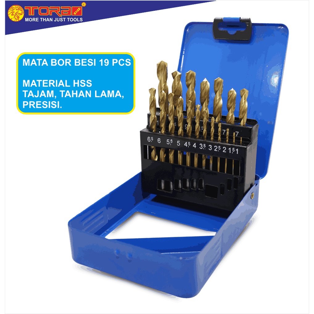 TORA Mata Bor Besi Set 19 Pcs