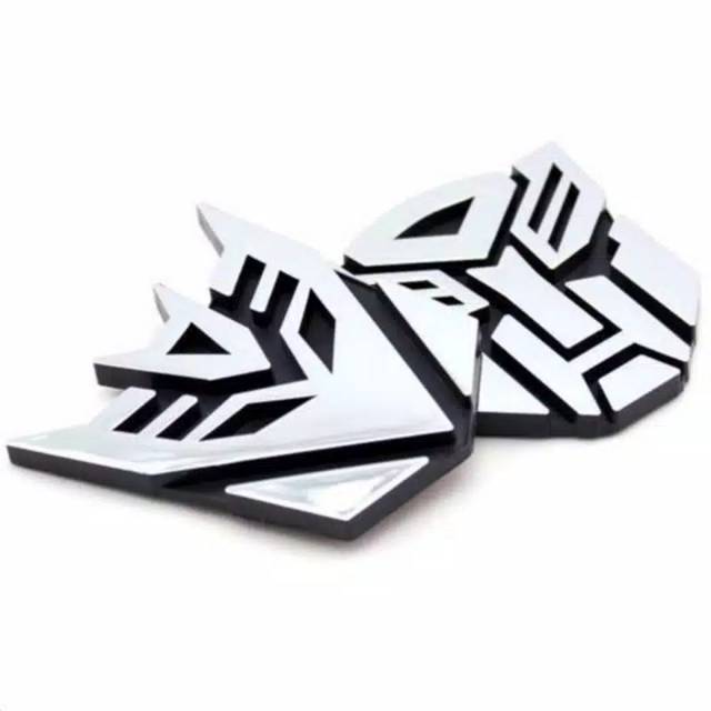 Stiker Transformer Stiker Deception Logo 3D Variasi mobil