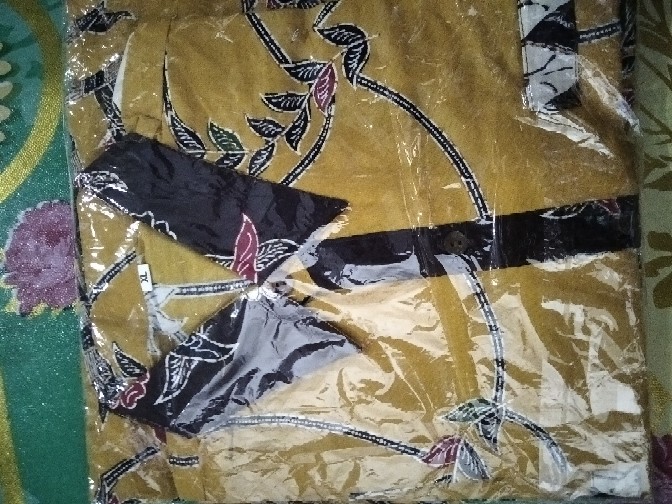 Qnunbatik Batik Family/keluarga Dress Naura Madura Kuning