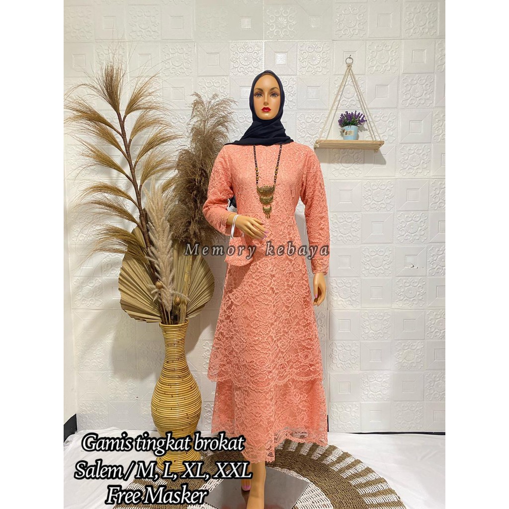 MEM&gt; GAMIS TINGKAT BRUKAT - BAJU GAMIS MODEL TERBARU DAN KEKINIAN - GAMIS MODERN TERLARIS