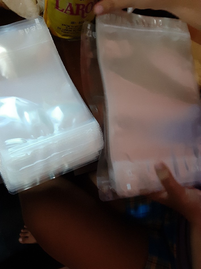 Plastik Kemasan 250 Gr Snack Standing Pouch Bening Klip Zipper 13cm X 20cm