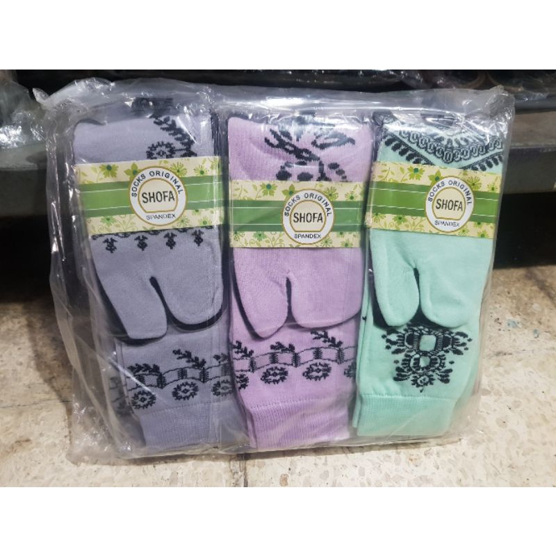 kaos kaki wanita dewasa jempol batik warna