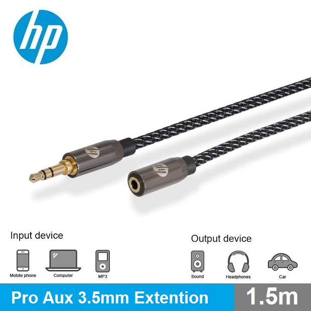 Kabel Sambungan Audio HP Pro AUX 3,5mm Extention 1.5M