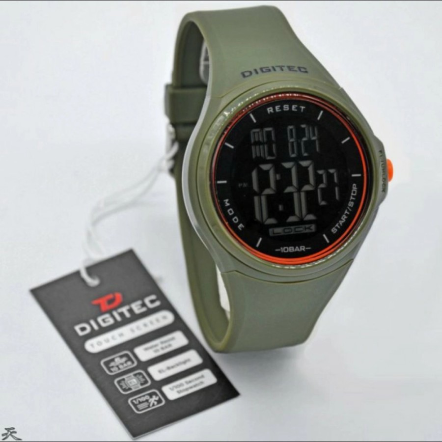 Jam Tangan Pria Digital DIGITEC DS-8086 Touchscreen Rubber Original