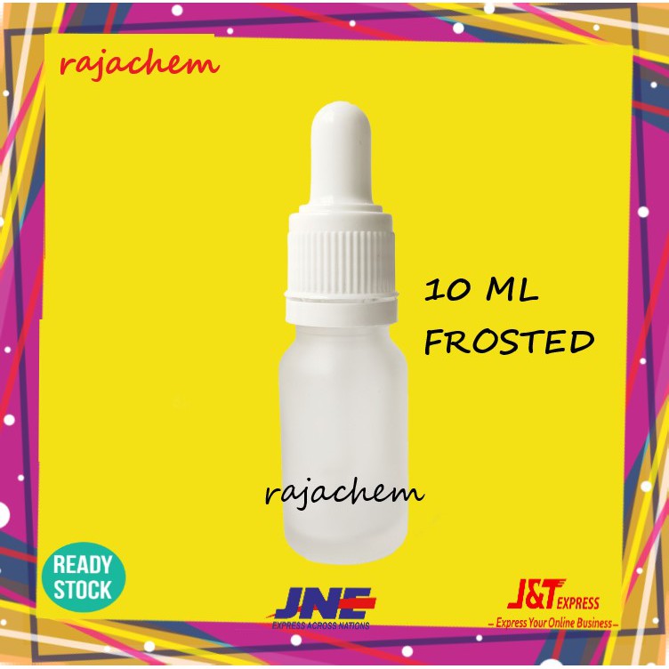 Botol Pipet Kaca Frosted 10 ML Ring Putih Segel