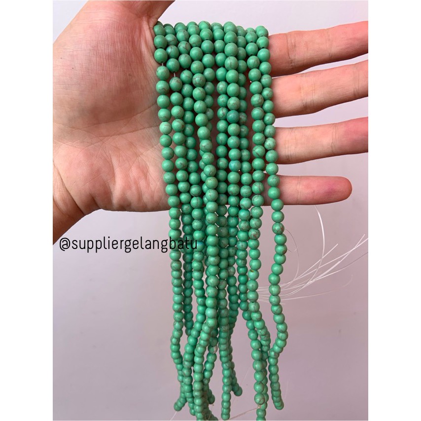 bahan green pirus 6mm natural phyrus aksesoris hijau craft howlite