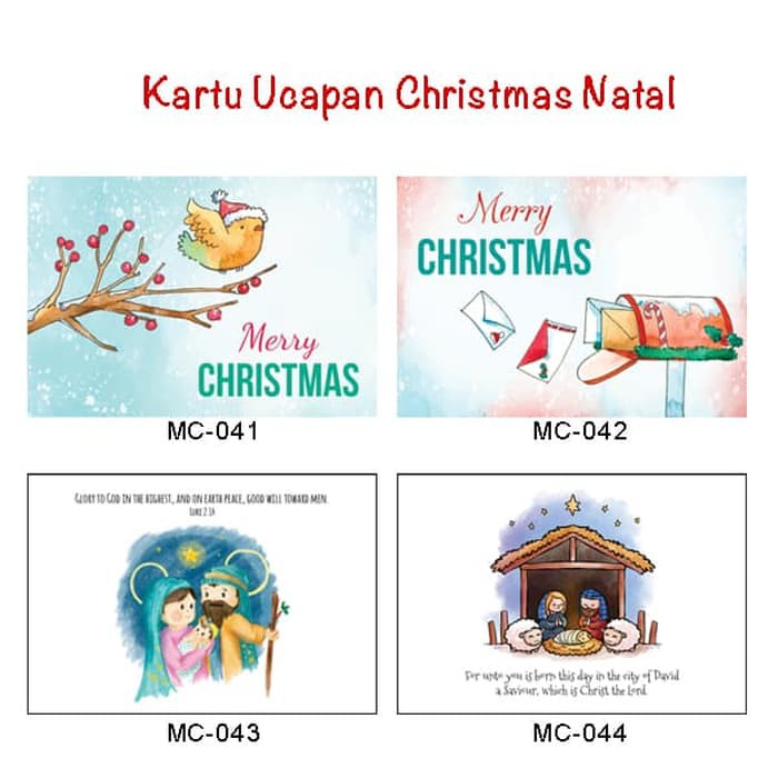 Kartu Natal Christmas Xmas Greeting cards ucapan kelahiran Yesus isa