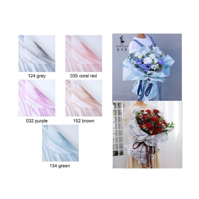 

(1 pcs) Flower wrapping Aurora Cellophane Florist kertas bunga buket