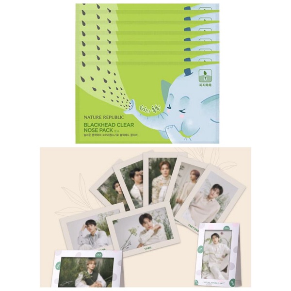 Nature Republic Blackhead Nose Pack/Sheet Mask + Postcard NCT 127 Cica Garden