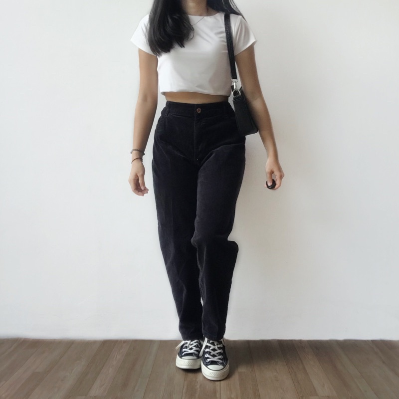 Lapiaf Black Corduroy Pants