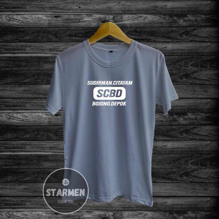 Kaos Distro Pria T-Shirt Motif Kata Kata SCBD