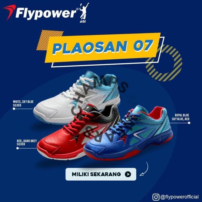 Sepatu badminton flypower plaosan 7 original / sepatu badminton
