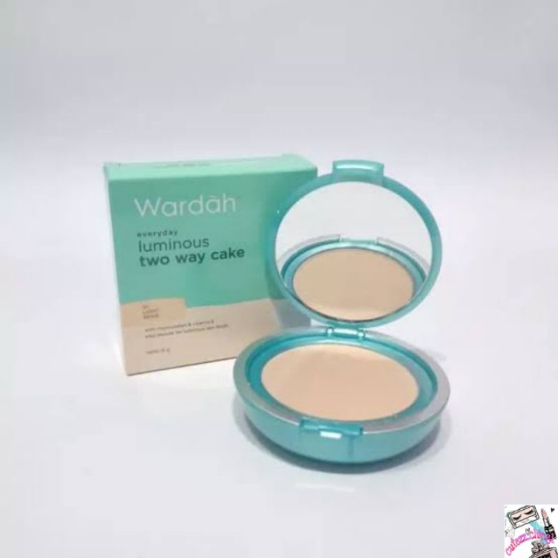 ☃Cutezz_Ching1☃Wardah Everyday Luminous Two Way Cake 12g - bedak dengan hasil matte yang halus dan ringan